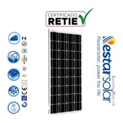 Inicio / Paneles / MONOCRISTALINO / PANEL MONOCRISTALINO 165W Voc 22.2 / Isc 9.78 -RESTAR- 60 MESES DE GARANTIA